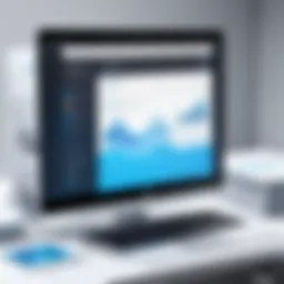 A digital workspace representing paperless filing
