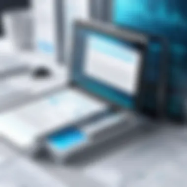 The Future of Document Management Systems A futuristic depiction of digital document management
