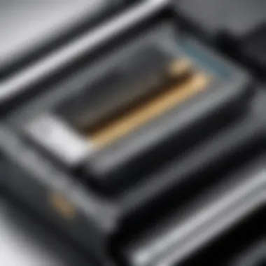 Detailed view of new HP cartridge features