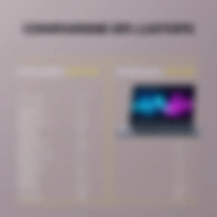 Comparative Specifications of Gaming Laptops Comparison chart of top gaming laptops specifications