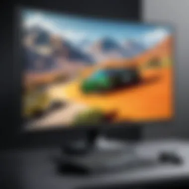 High-Resolution Graphics on Xbox One X Monitor Xbox One X gaming monitor showcasing high-resolution graphics