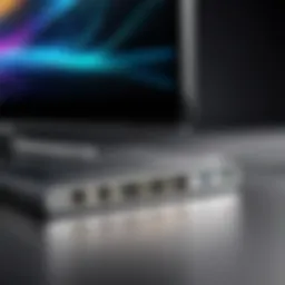 USB-C monitor showcasing Ethernet ports