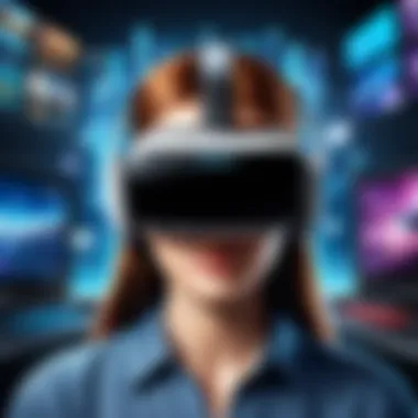 Socio-Economic Impacts of VR Gaming Conceptual illustration of the socio-economic impacts of VR gaming