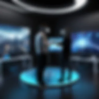 Interactive Virtual Environment User interacting with a virtual environment using motion controllers