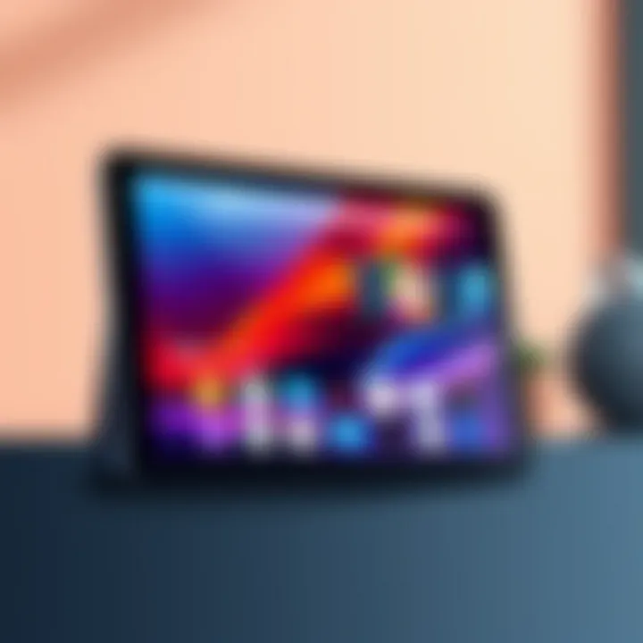 Display of Fire HD 8 with vibrant colors and app interface