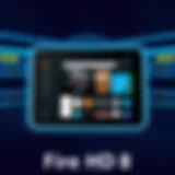 Front view showcasing the Fire HD 8 tablet