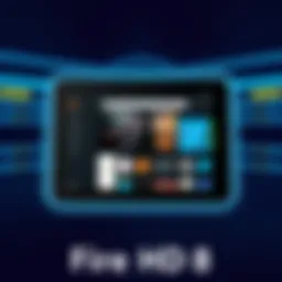 Front view showcasing the Fire HD 8 tablet