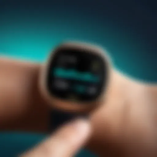 Fitbit Sense showcasing its sensor technology