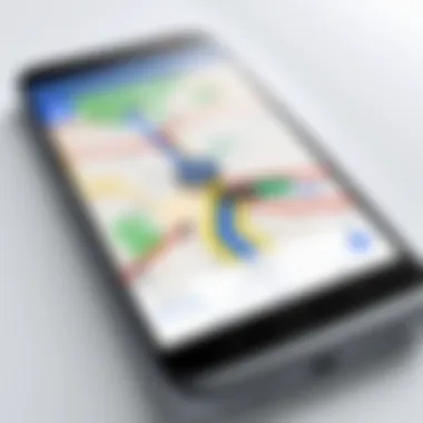 Illustration of a smartphone being tracked through GPS