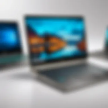 Diverse HP Pavilion Models Diverse models of HP Pavilion laptops available on display