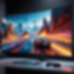 Ultra wide gaming monitor showcasing immersive gameplay
