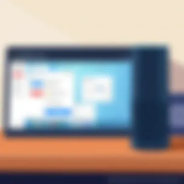 Amazon Alexa device displaying voice command feature