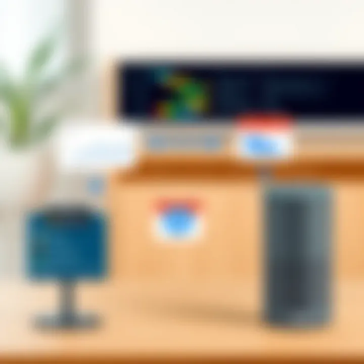 Diagram illustrating synchronization between Google Calendar and Alexa