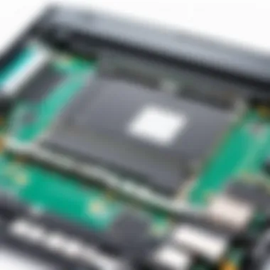 Internal Layout of a Laptop Diagram showing the internal layout of a laptop highlighting the hard drive location