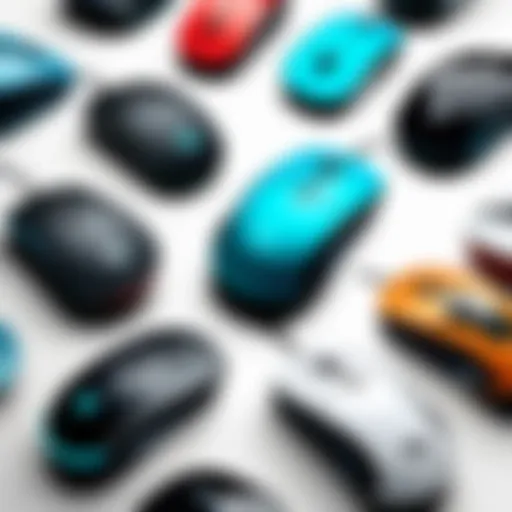 A sleek lineup of Logitech mice showcasing design variety