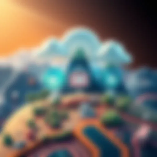 A digital landscape representing online identity