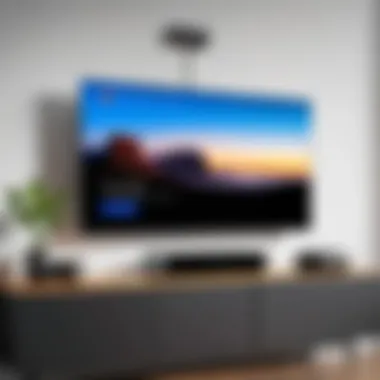 Chromecast device connected to TV