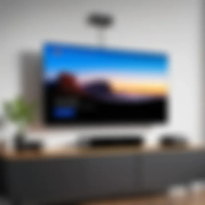 Chromecast device connected to TV