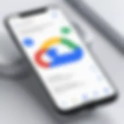 User Interface of Google Cloud Print on iPhone