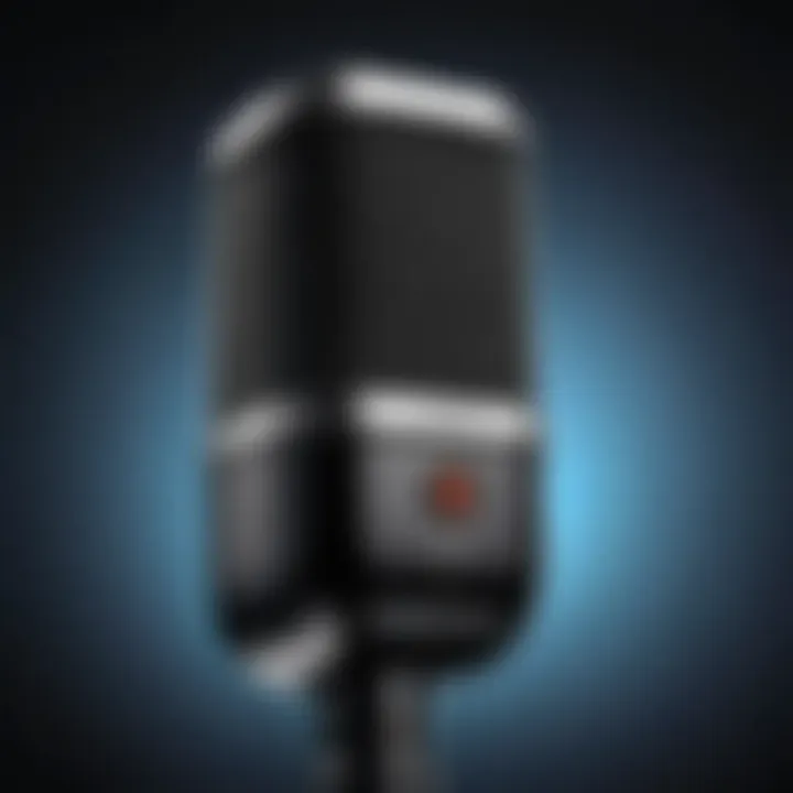 Condenser microphone showcasing sound quality