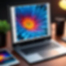 High-resolution display showcasing vibrant color accuracy for photo editing
