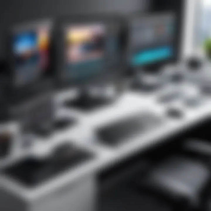 Interior view of a well-configured editing workstation