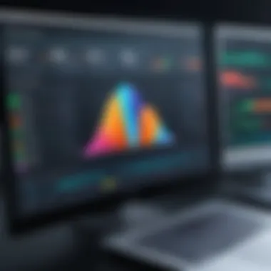 Benchmarking software displaying performance metrics
