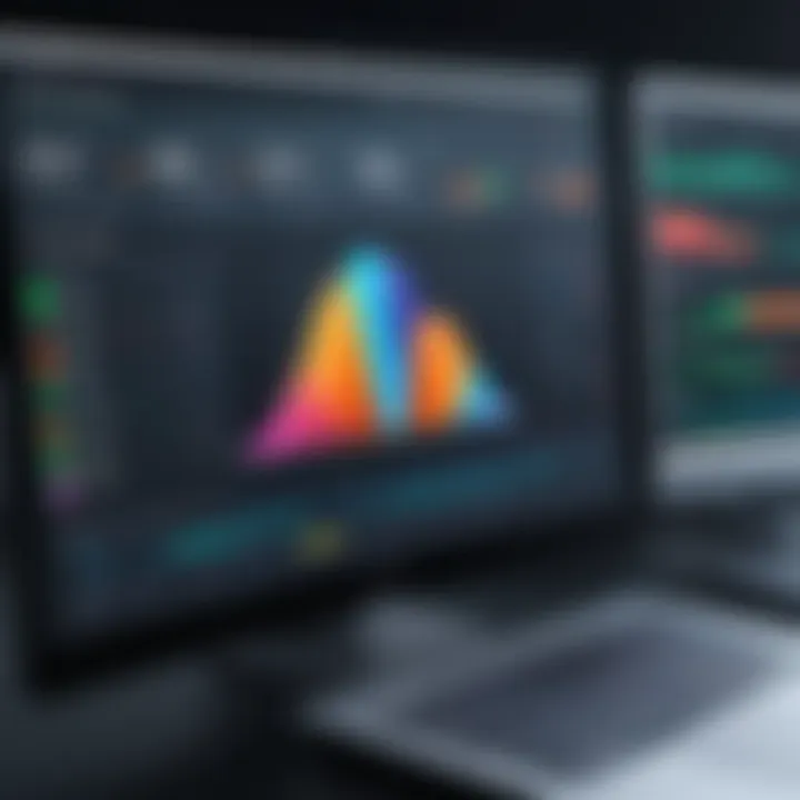 Benchmarking software displaying performance metrics