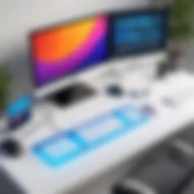 Ergonomic desktop setup promoting comfort and productivity