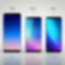 Comparison of Samsung phone dimensions