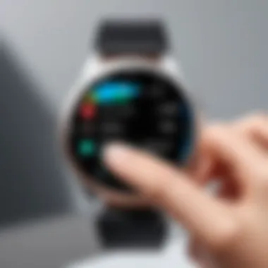 Health Monitoring Features on Samsung Smartwatch Visual representation of health monitoring features on Samsung smartwatch
