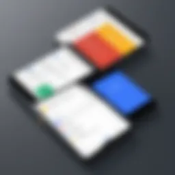 Visualization of screen mirroring options on a Google phone