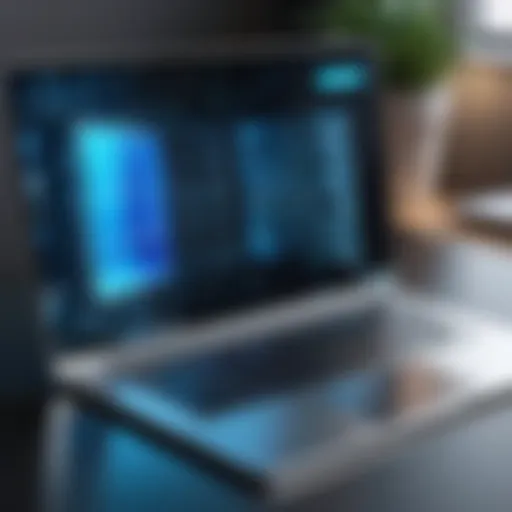A laptop displaying a mirrored phone screen