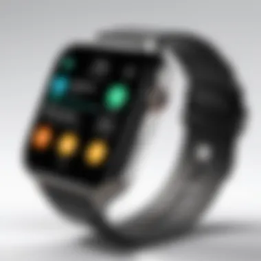 Close-up of smartwatch features and functionalities