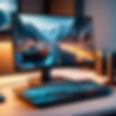 An engaging gaming setup featuring a high-performance laptop