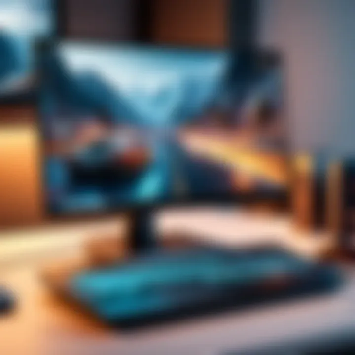 An engaging gaming setup featuring a high-performance laptop