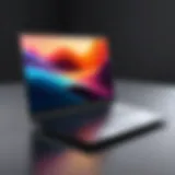 A sleek laptop showcasing modern design and versatility