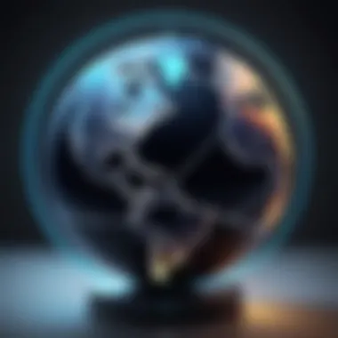 A globe indicating internet freedom and access