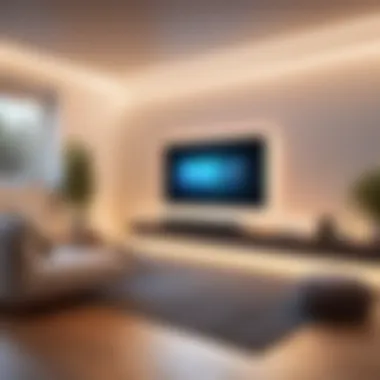 Lightstrips integrated into a smart home environment for enhanced functionality.