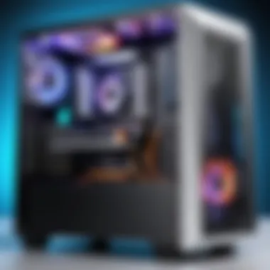Optimized Gaming PC Performance A high-performance gaming PC setup showcasing advanced cooling solutions