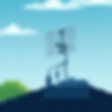 High-performance TV antenna mounted on a rooftop