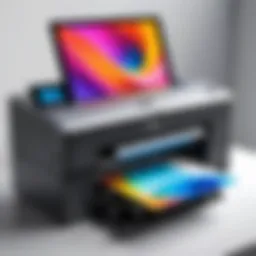 Sublimation printer showcasing vibrant colors