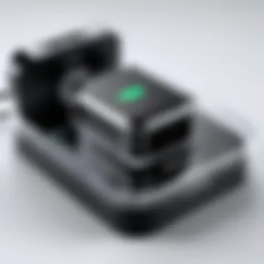 Technical Specifications of a Cutting-Edge Charging Dock A close-up of the technical specifications of a modern charging dock.