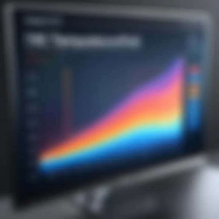 Graph displaying temperature variations over time