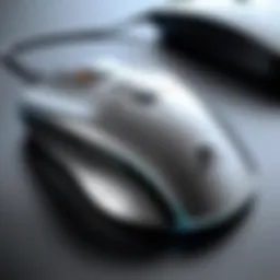 Ergonomic gaming mouse showcasing comfortable grip