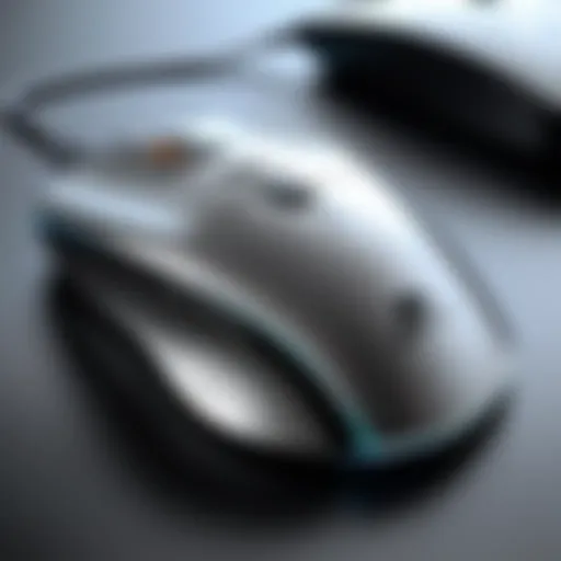 Ergonomic gaming mouse showcasing comfortable grip