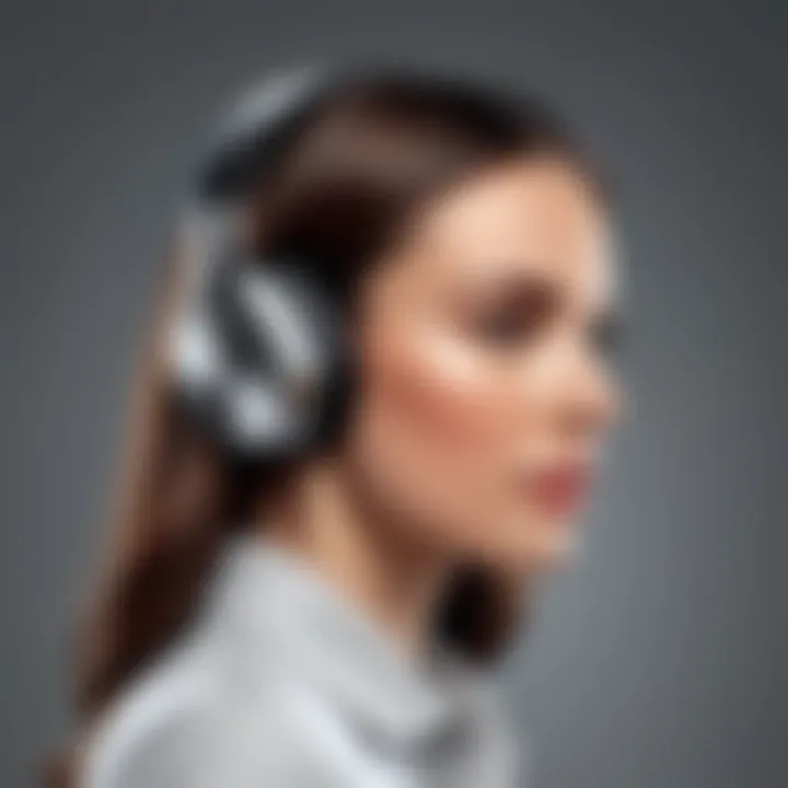 Wireless noise cancelling headphones showcasing sleek design