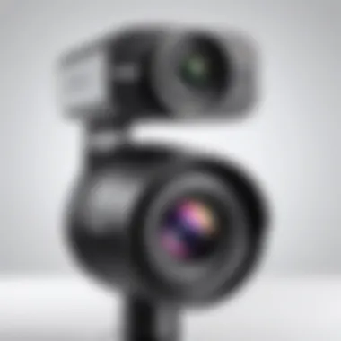 Close-up of advanced conferencing camera features
