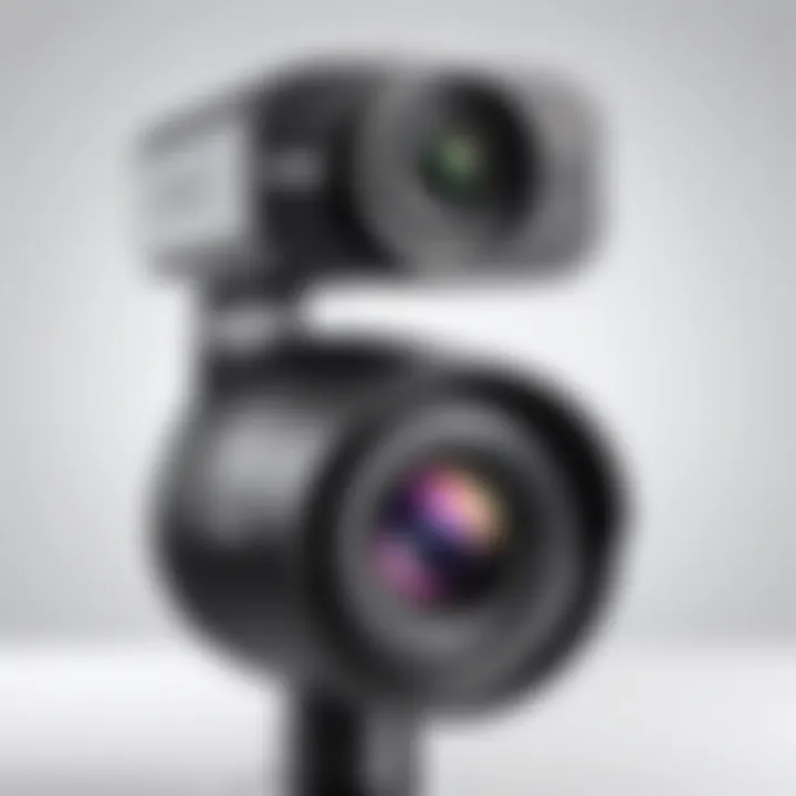 Close-up of advanced conferencing camera features