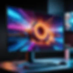 High refresh rate monitor showcasing gaming graphics